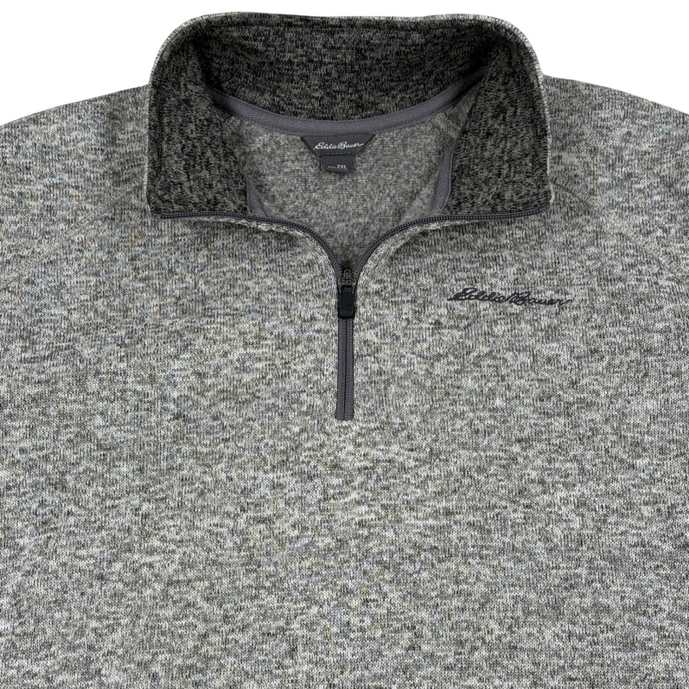 Eddie Bauer Fleece Pullover Mens 2XL Gray Outdoor Hiking Gorpcore D3366581